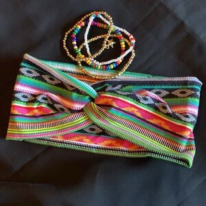 Bohemian Beach Bracelets and headband bundle